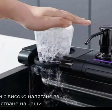 Кухненска мивка Smart 75/46см черен матт